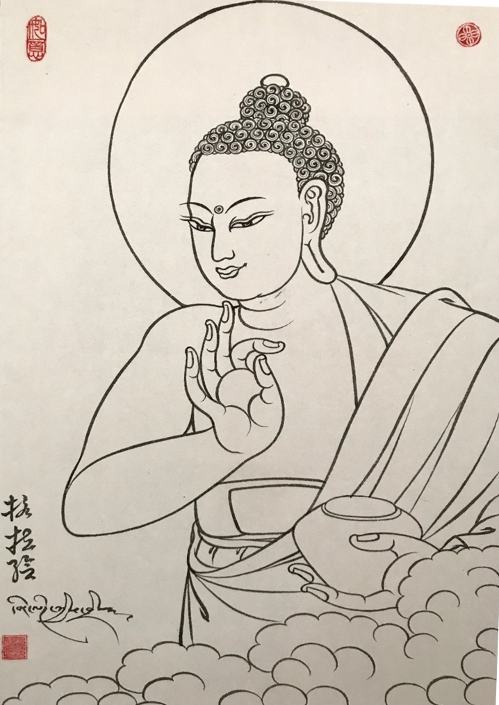 藏传佛教简笔画图片