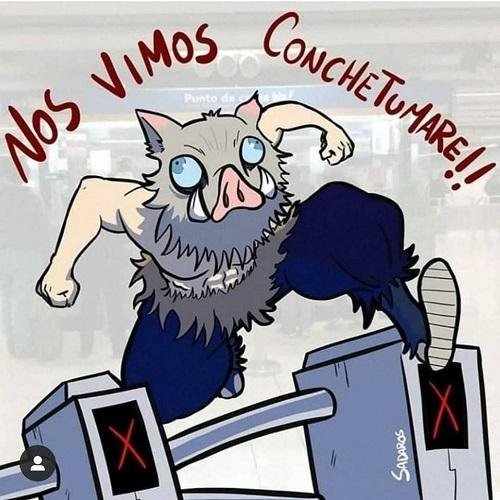 鬼灭之刃伊之助被智利民众玩坏万恶之源竟是猪突猛进撞火车