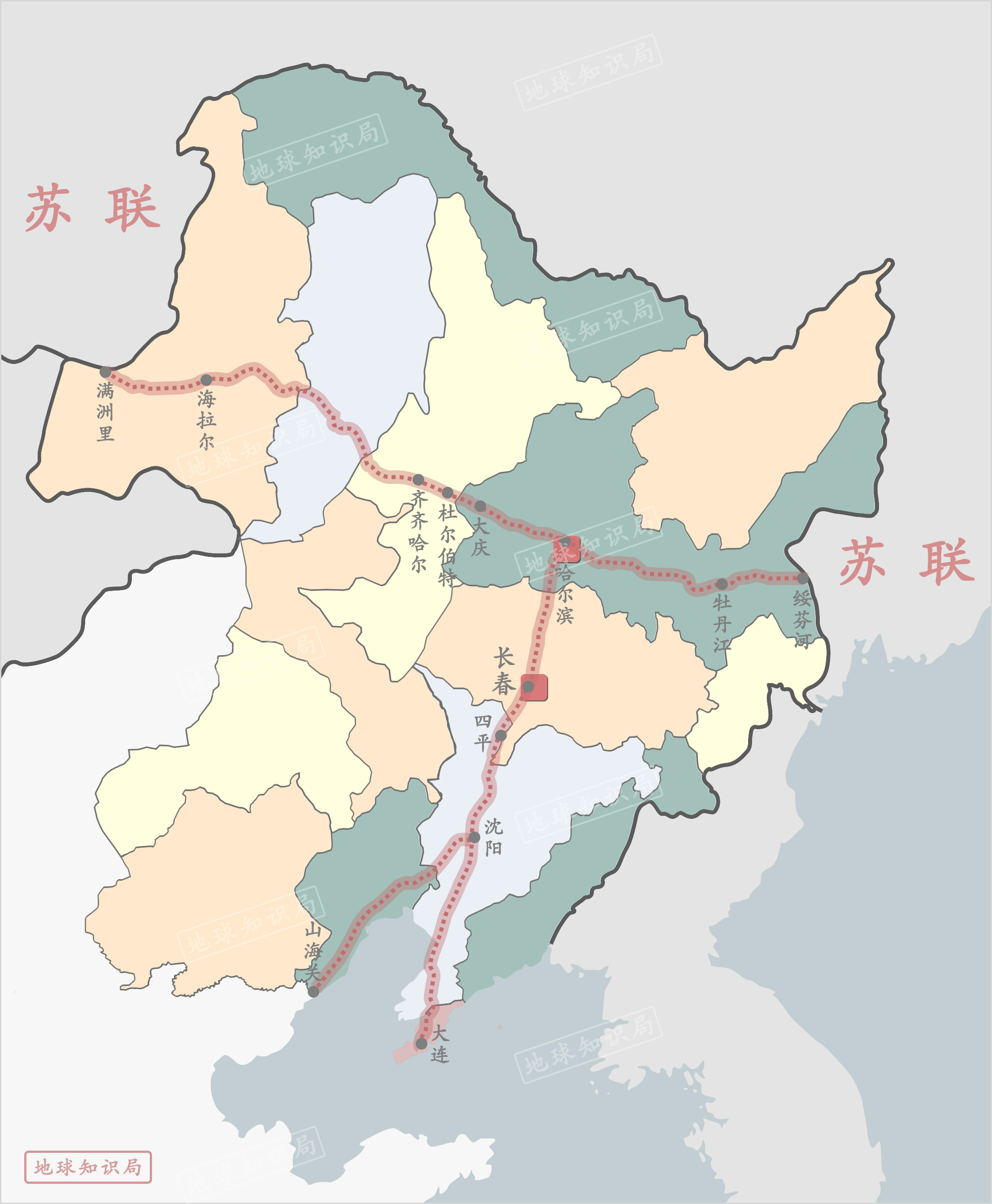 东北三省铁路示意图图片