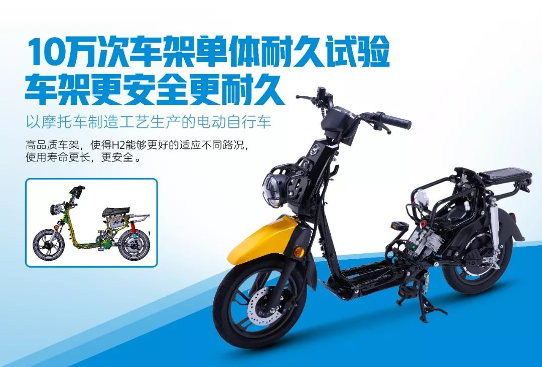 他们说净原h2不仅舒适而且更安全摩托车标准制造的电动自行车