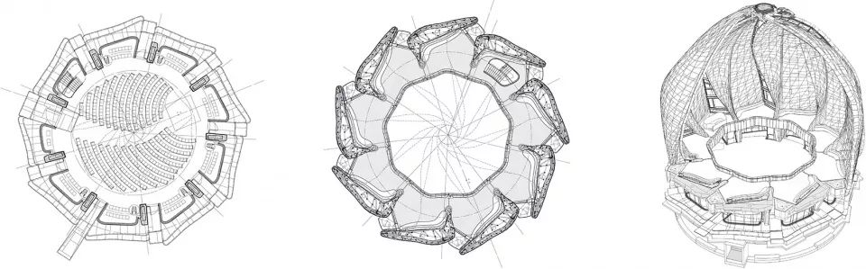 建筑结构之美盛开在安第斯山脉的花瓣圣殿