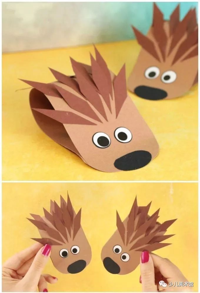秋天手工用卡纸做小刺猬