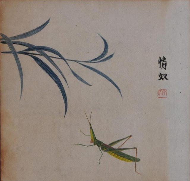 难得一见齐白石精美的工笔草虫册页欣赏