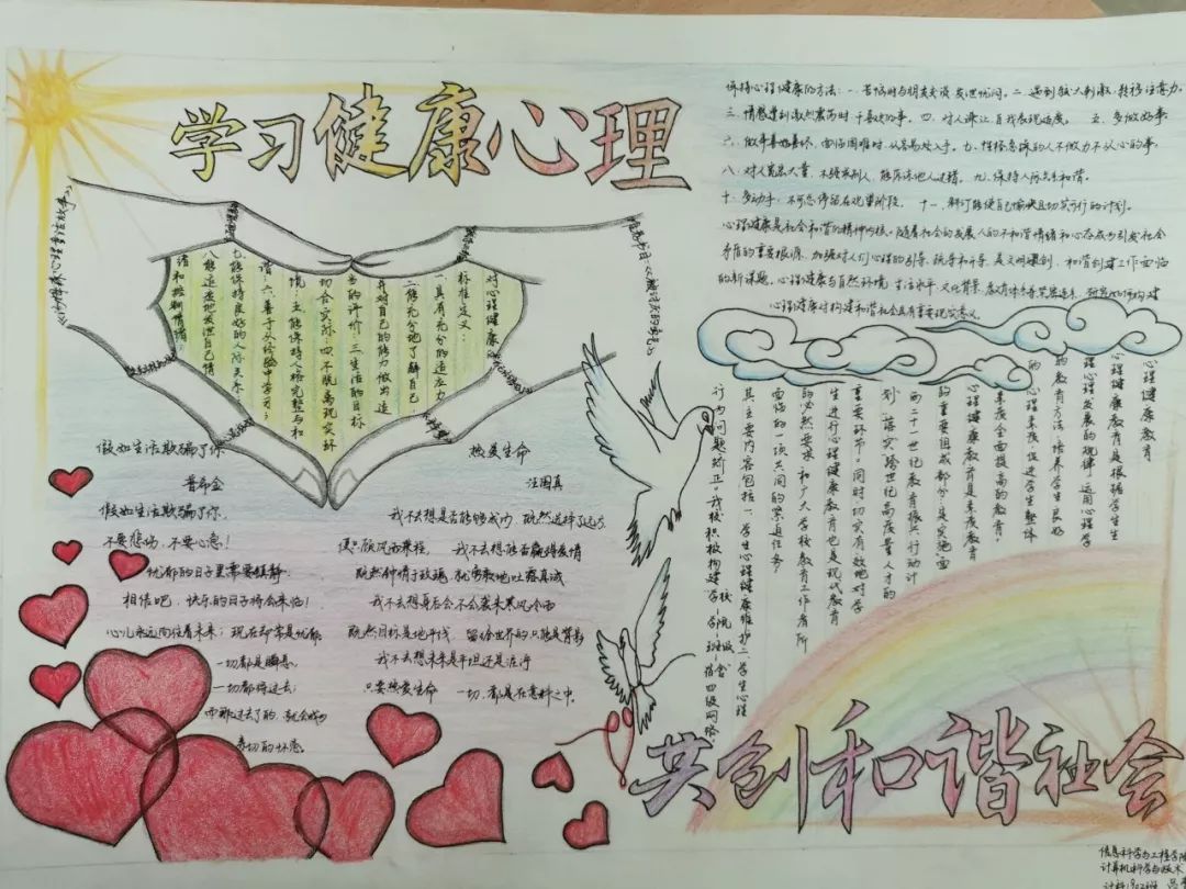 心理健康手抄報大賽第二彈畫筆下的心靈雞湯正在派送中