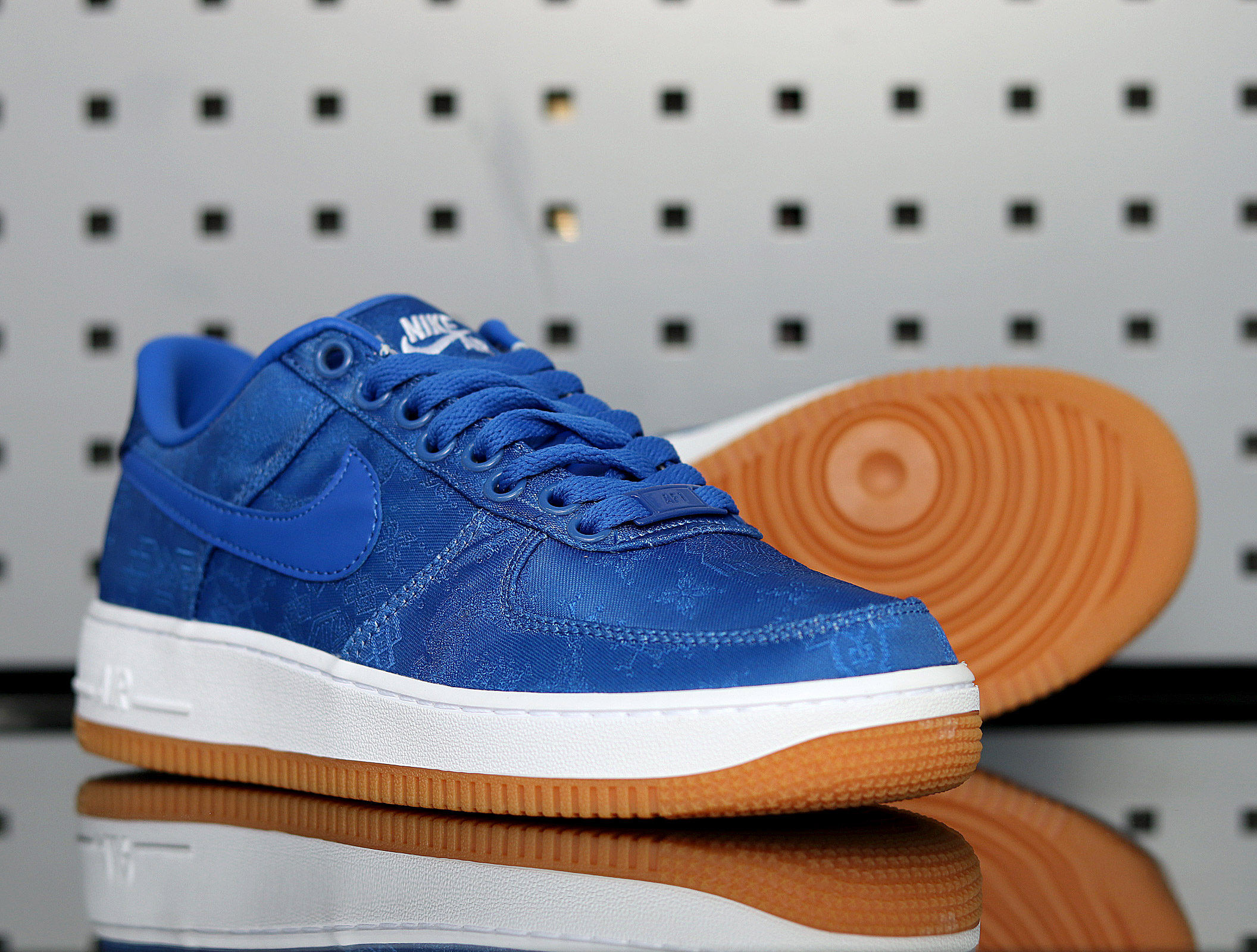 clot x nike air force 1 空军一号 蓝丝绸