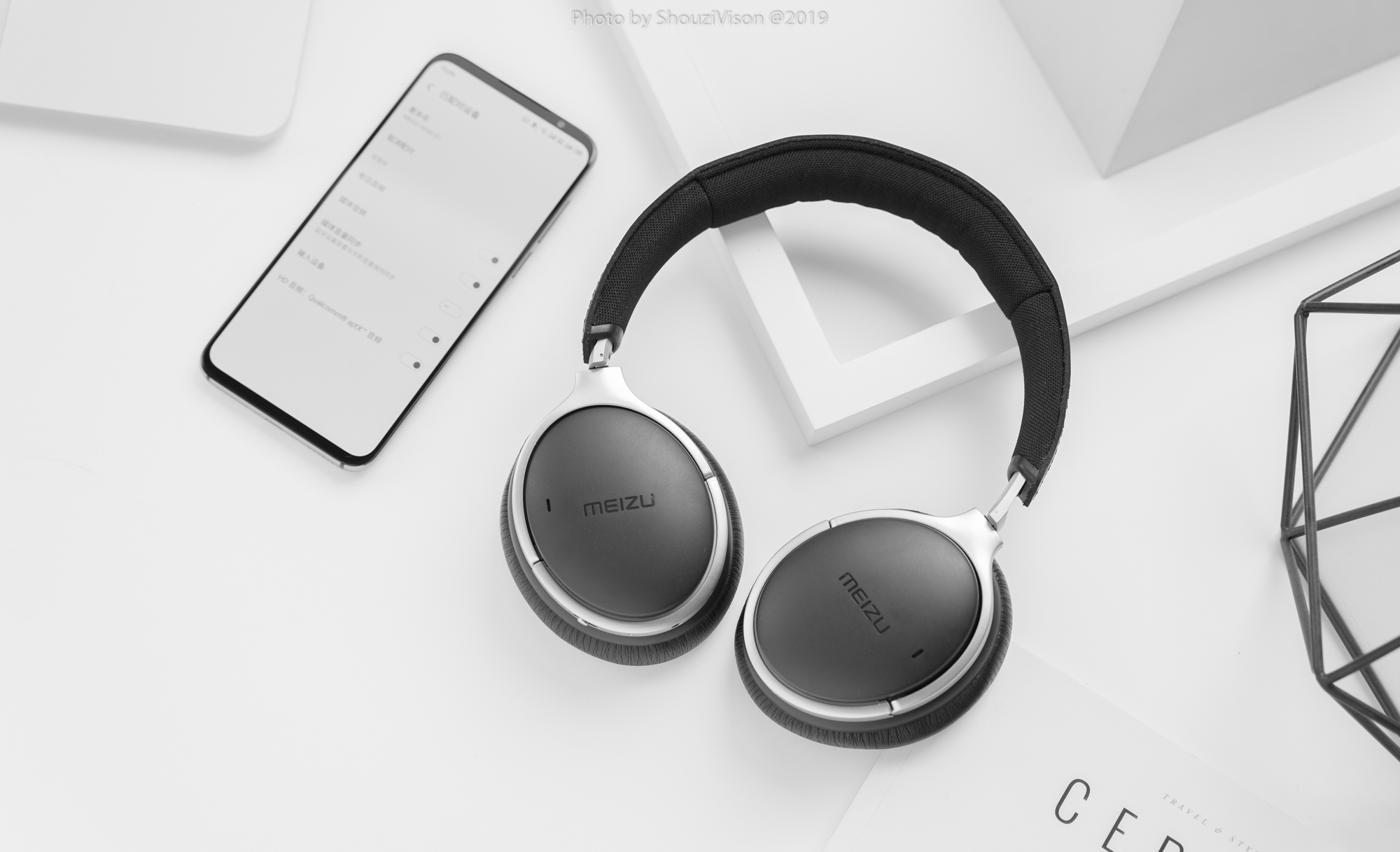 简约的跳动音符魅族hd60头戴式蓝牙耳机