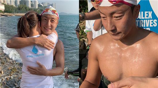 方力申环岛泳破纪录 10小时38分钟完成45公里成绩骄人