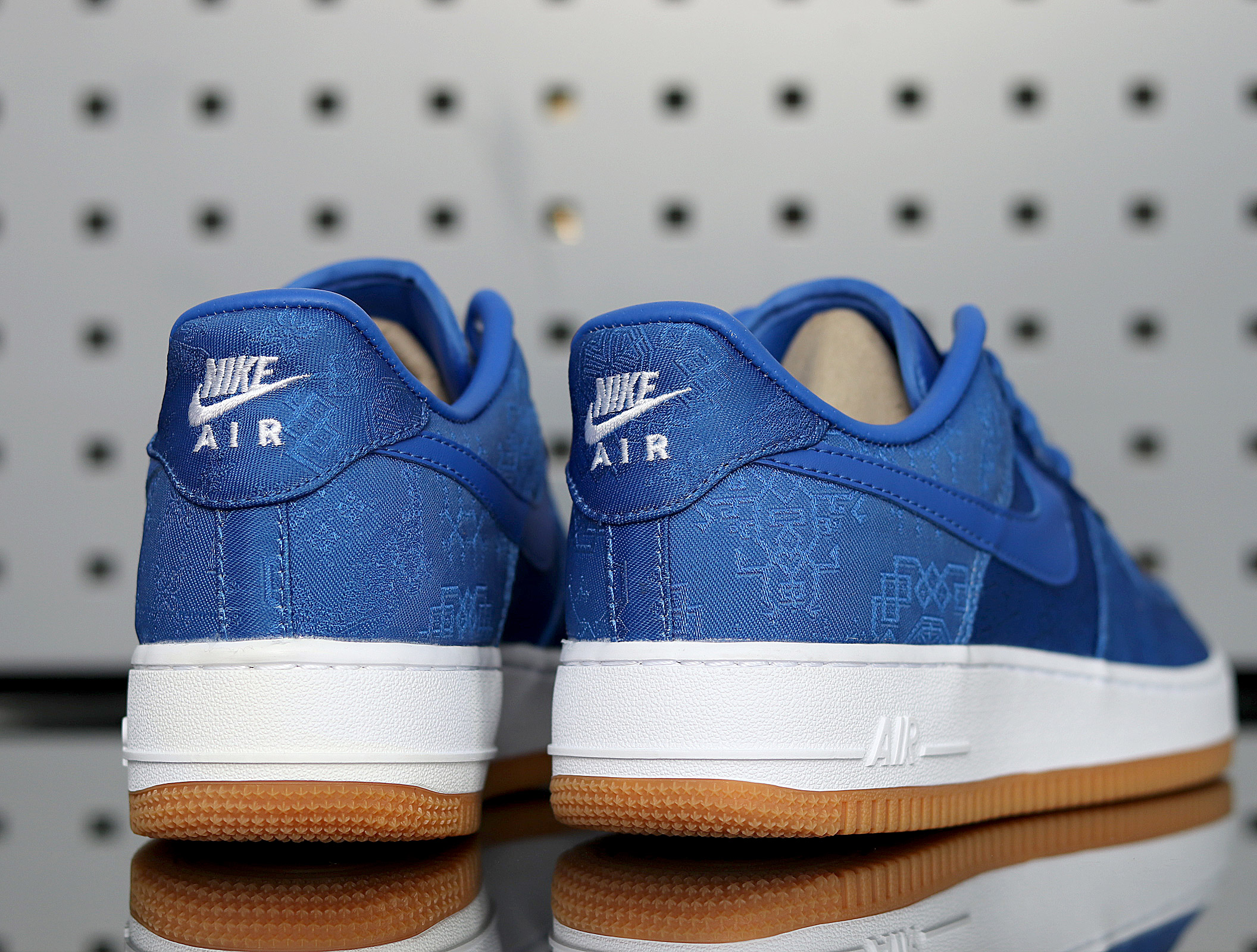 clot x nike air force 1 空军一号 蓝丝绸