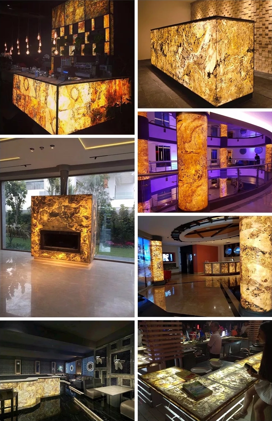 流光溢彩的石材新蒂克超薄石材透光款