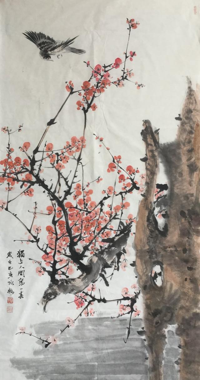 美女画家张咏梅写意花鸟作品欣