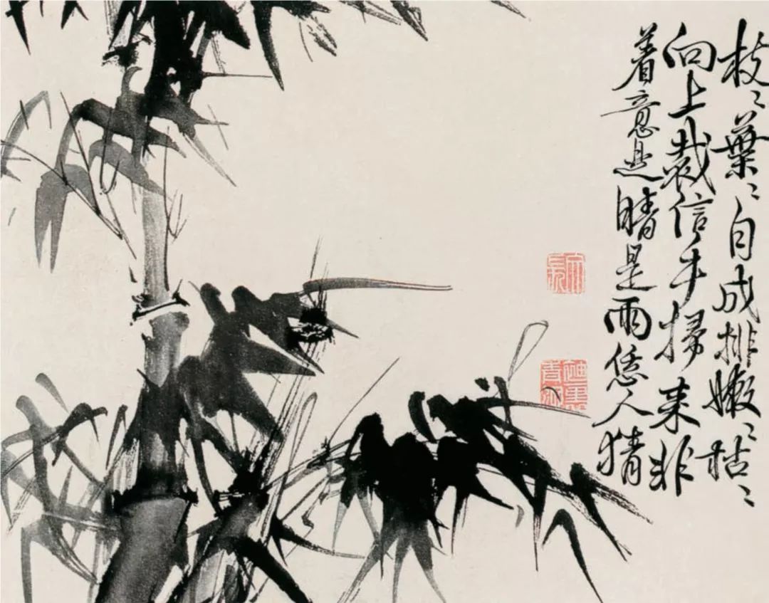 墨竹图明 徐渭纸本墨笔美国华盛顿博物馆藏此徐渭得意之作,用笔如飞如