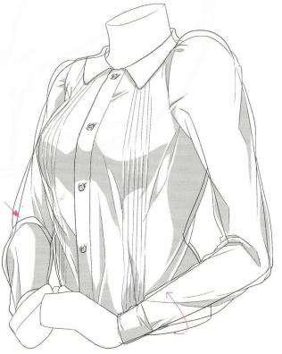 动漫人物衬衫的细节怎么画？教你画出各种各样的衬衫袖子！
