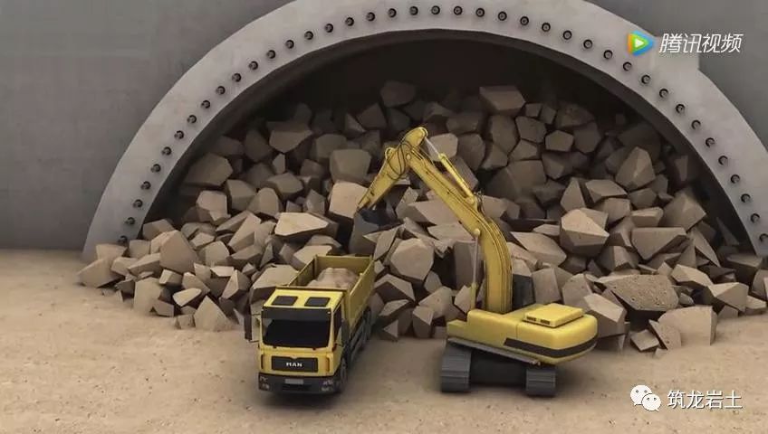 中铁十二局铁路隧道施工工艺动画演示,三台七步开挖法!_斜井