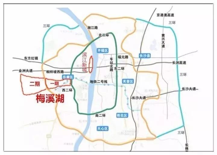 二線城市系列 || 濱江新城vs梅溪湖vs高鐵新城,長沙熱門片區分析_規劃