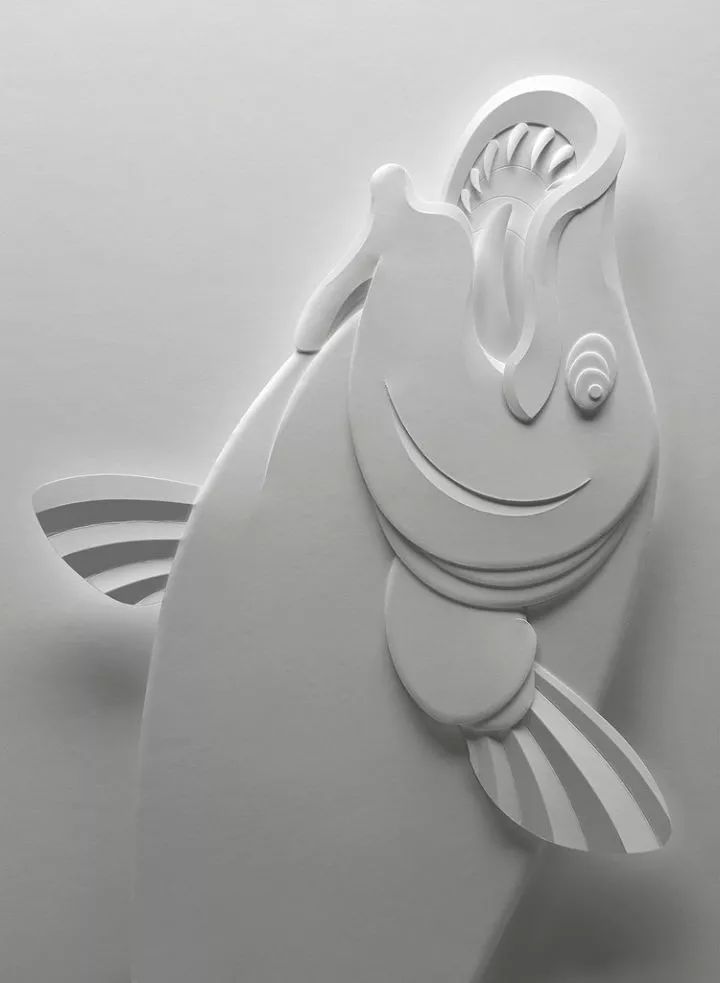 原创天才3d纸雕大师创造惊人的单色浮雕连成龙都是他的客户