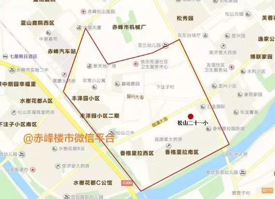 赤峰松山区最精细学区地图出炉,哪些小区能进公立学校?