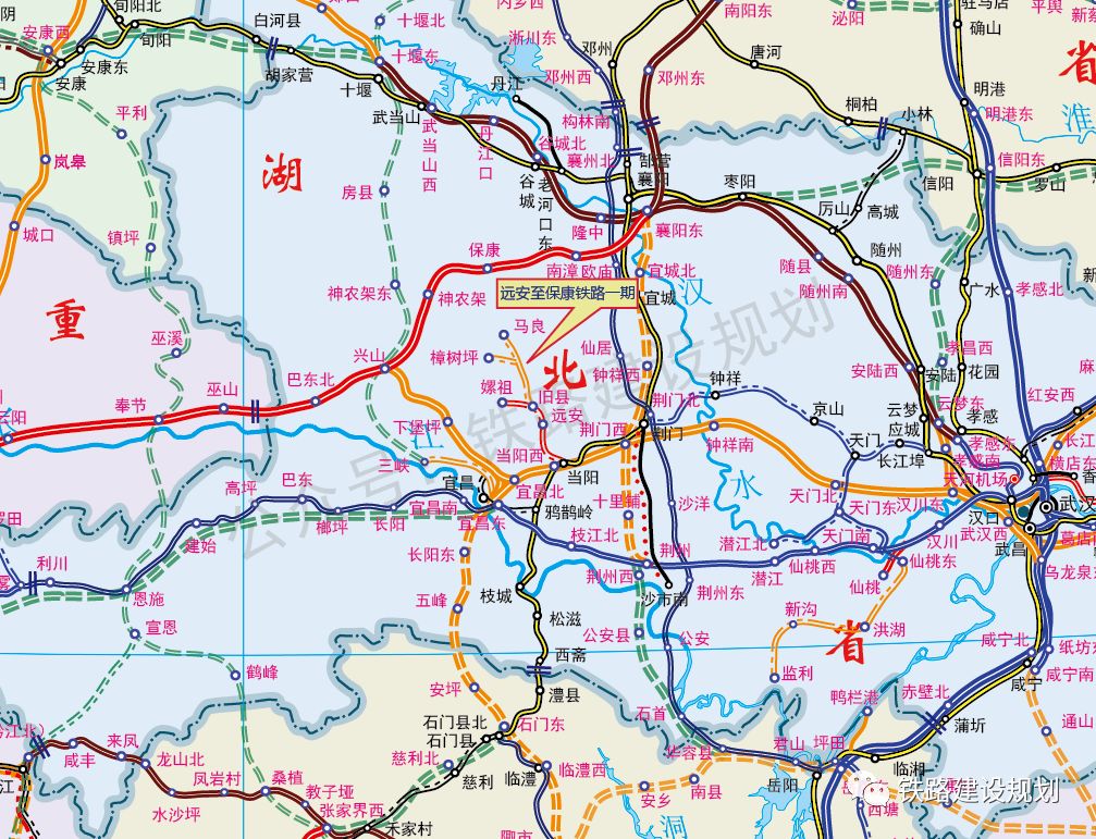 湖北各县高铁规划图图片