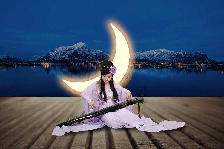 古筝美女一曲女儿情