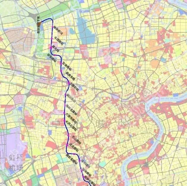 15号地铁线路图上海图片