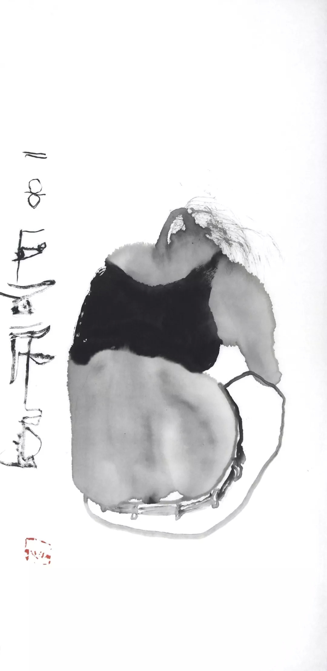 静女其姝石虎的水墨人体丨私享艺术