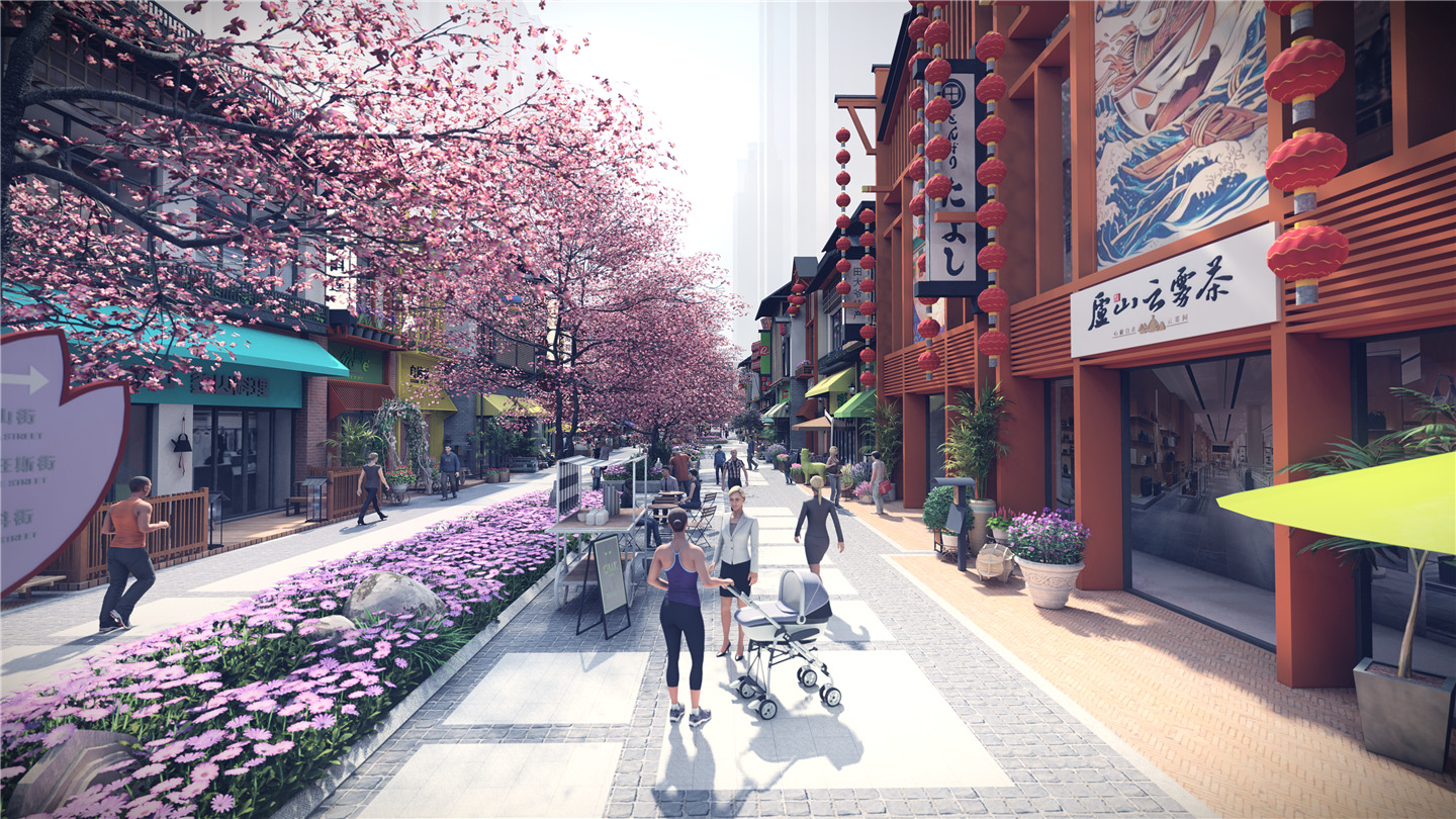 中国首个繁花主题生活方式中心繁花集主题商业街设计