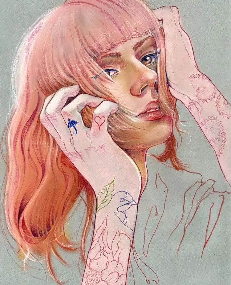 长沙成人零基础学画画小伙伴推荐:酷酷的小姐姐谁不爱~_画风