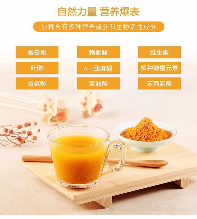 据测定其果实中含有多种维生素,脂肪酸,微量元素,亚油素,沙棘黄酮,超