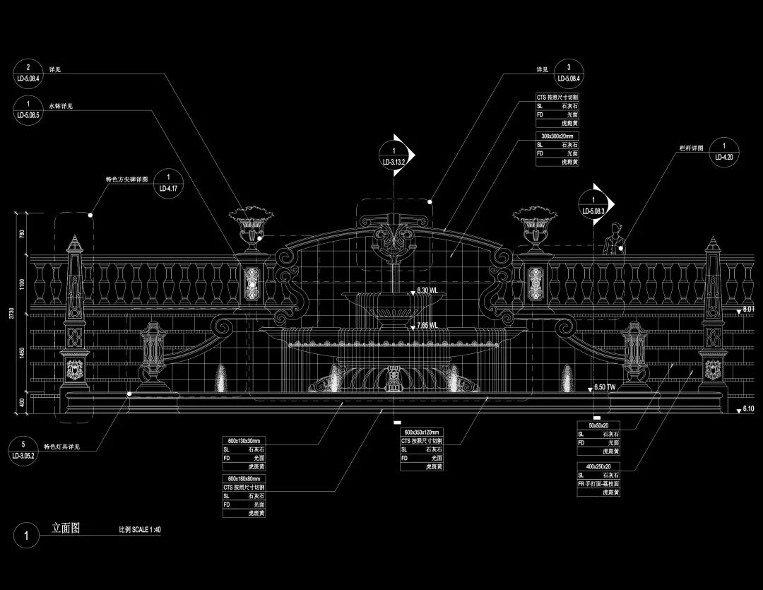 墙体细部cad图纸廊架细部cad图纸铁艺门柱细部cad图纸景观小品细部cad