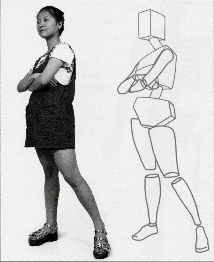 三体积的塑造,是人体造型是否具有体积感和重量感的关键.