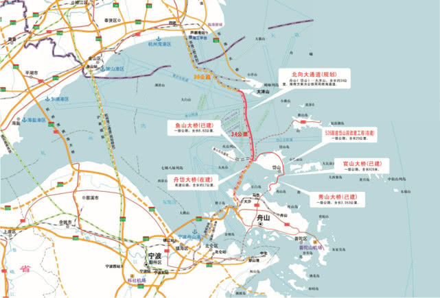 岱山跨海大桥会有的,铁路会有的,上海也会连接的!