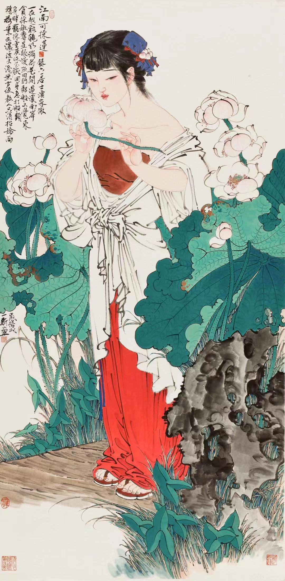 历史文脉滋养下的周一新将人物画带进了一个新的境界