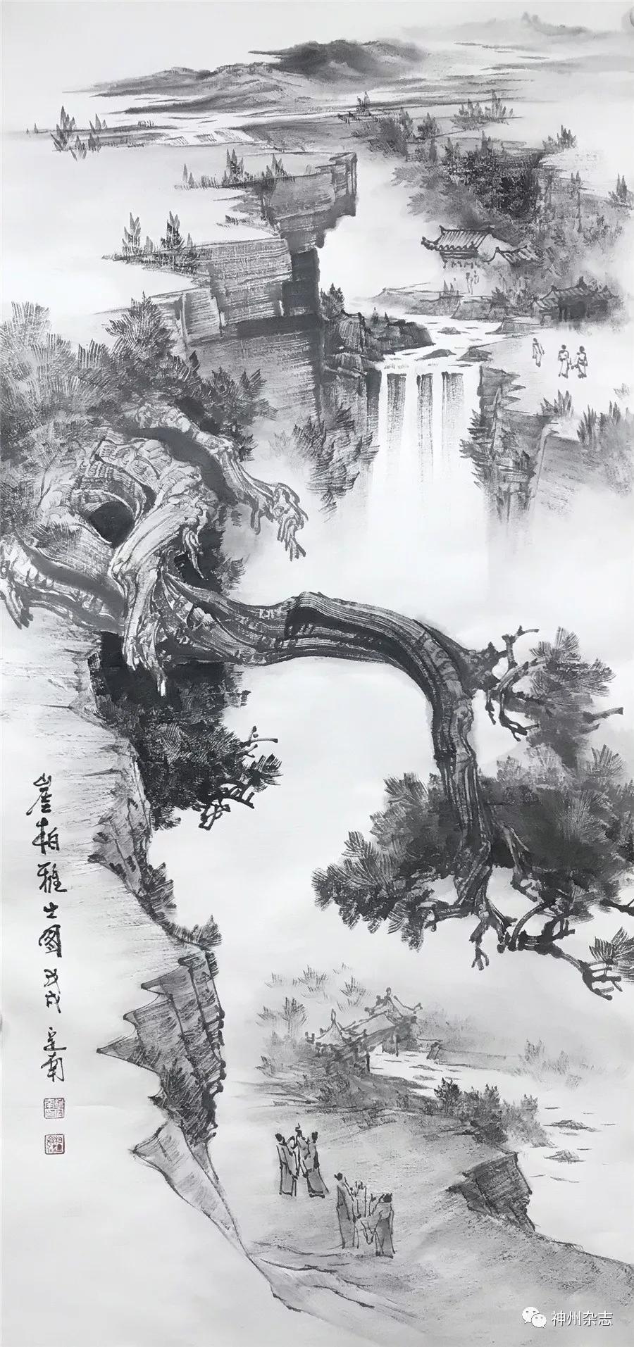 胡定南山水画图片