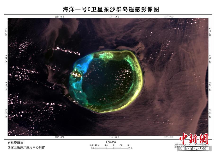 中国“海洋一号C”卫星生成精美图像宛如艺术画-搜狐大视野-搜狐新闻