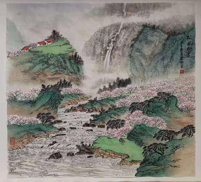 屈原九歌之山鬼图千载琵琶作胡语作者:丁和亚秋山青泉古寺幽径作者