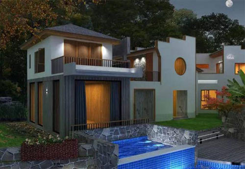 名宿建筑设计旅居产业博览会2020上海大型木屋叠轻钢别墅展