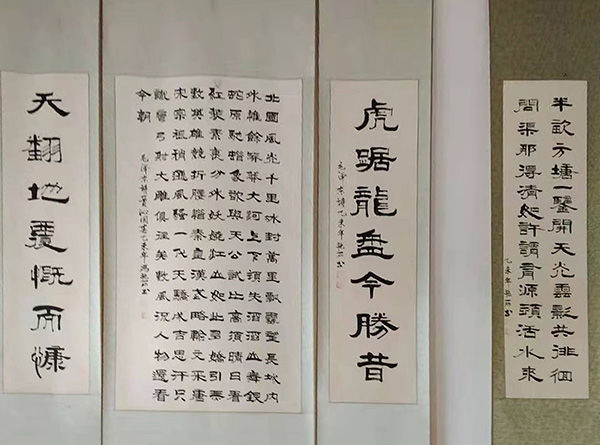 书法家冯艳丽笔墨横姿力透纸背