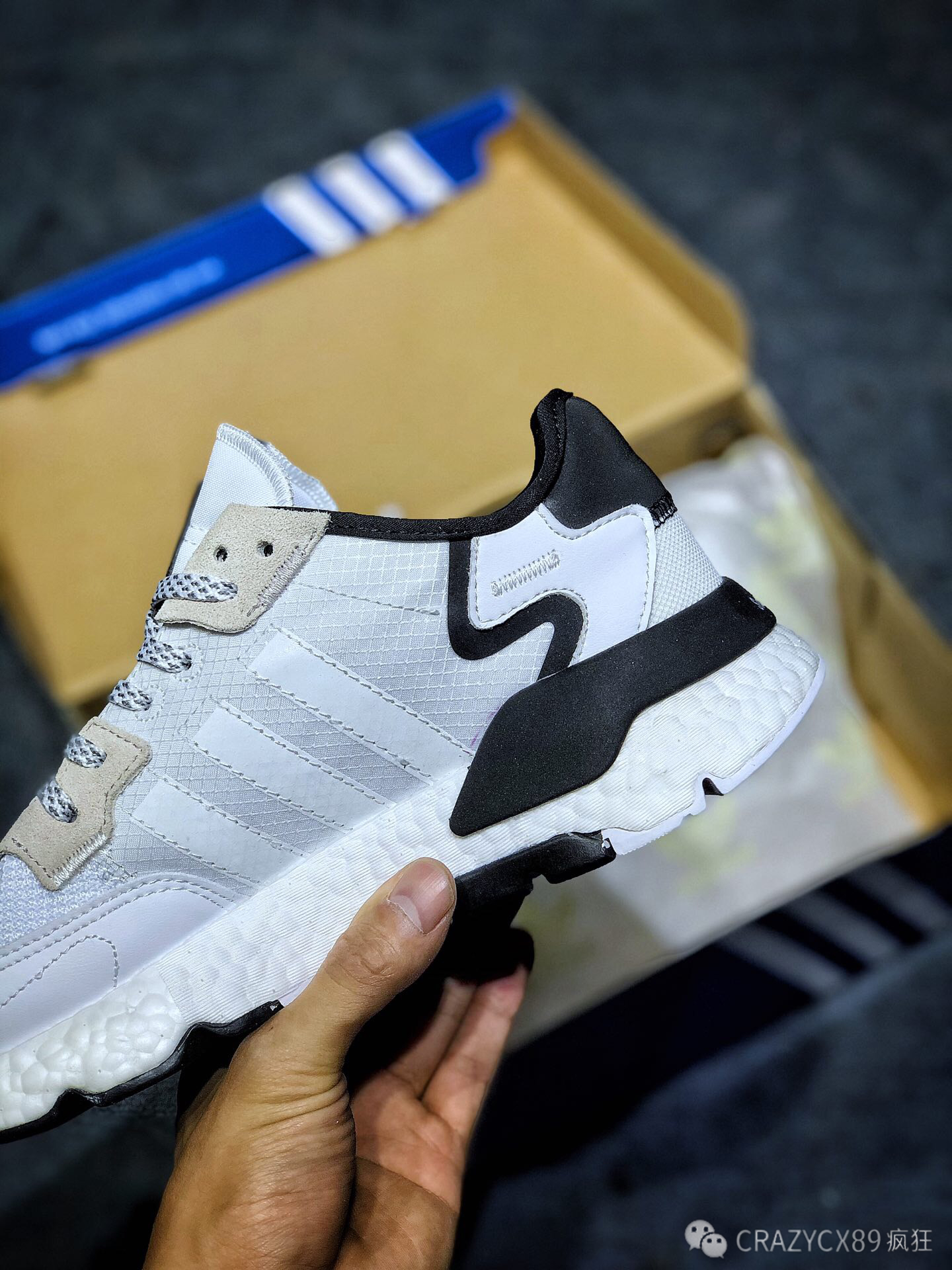 星球大战联名 adidas nite jogger boost 3m 阿迪达斯宇宙黑蓝夜行者