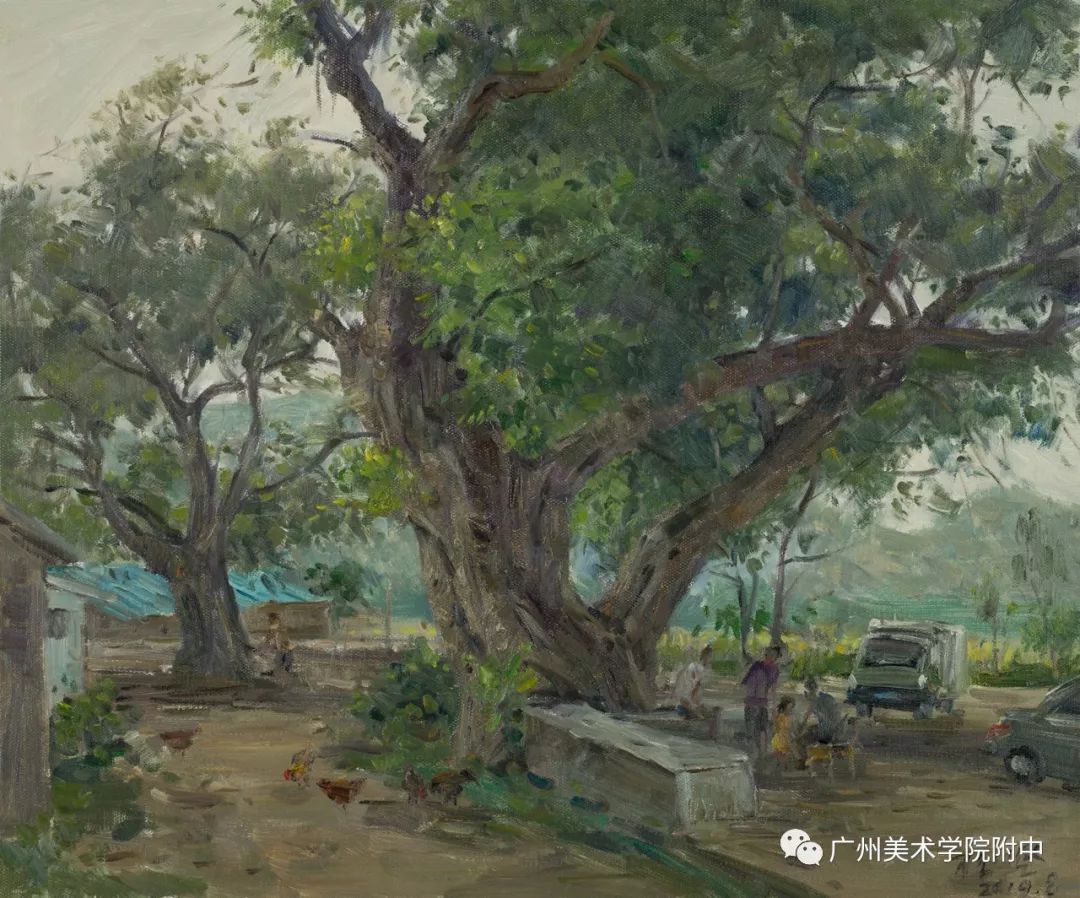 快讯诗意的阳光61丁松坚油画写生展在广州美院附中南楼展厅开幕