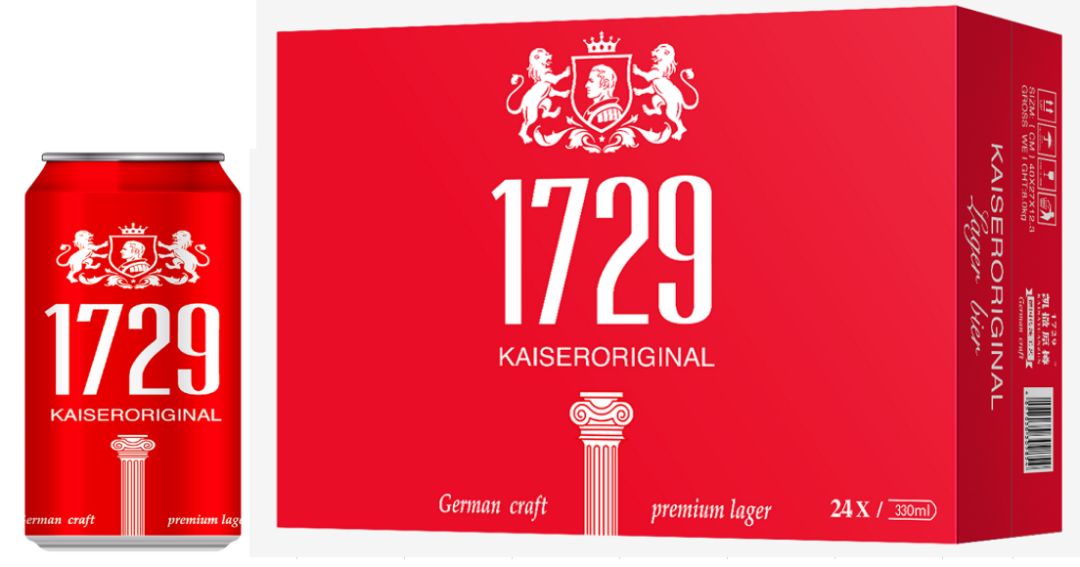 凯撒原樽1729黄啤45元箱24罐畅饮