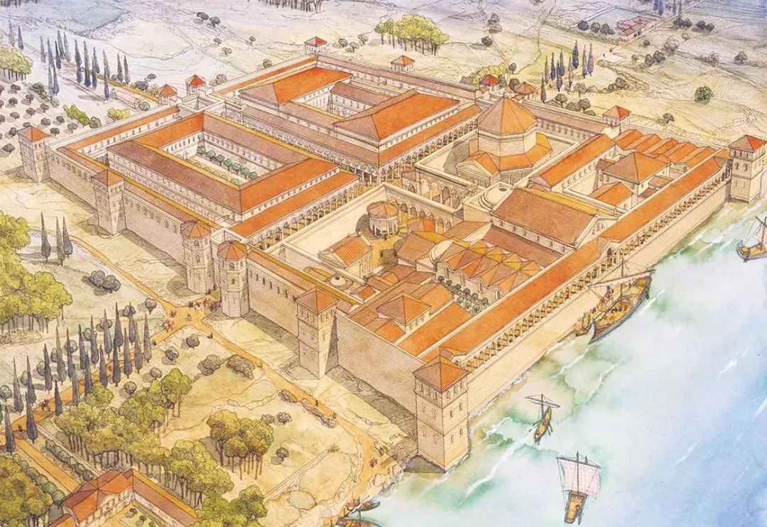 这座宫殿从公元300年前后便坐落于此,是罗马帝国戴克里先皇帝退隐之后