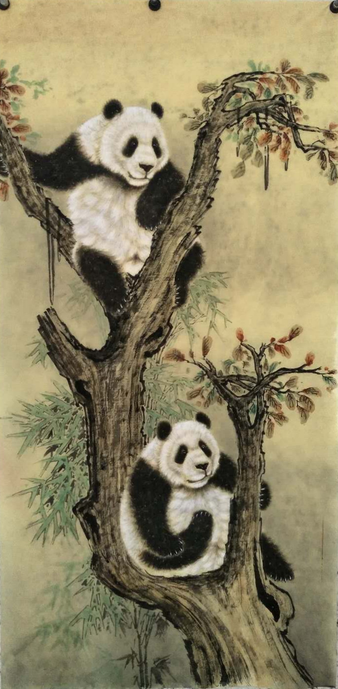 世界大熊猫艺术家头条丨著名画家刘进全熊猫系列作品欣赏