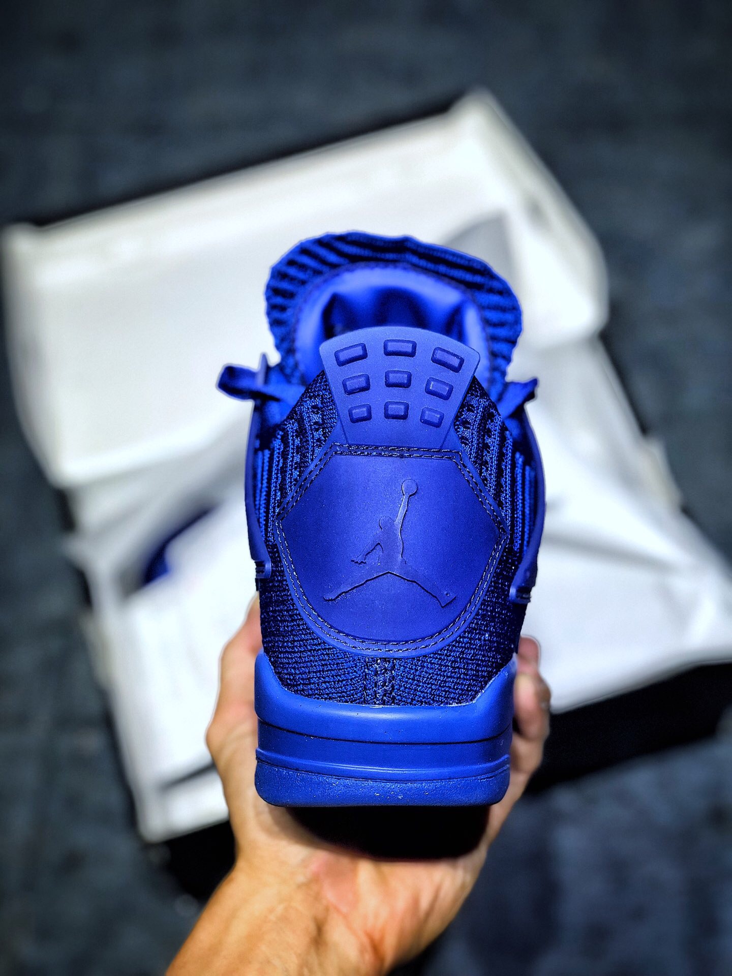 air jordan 4 flyknit 果冻编织蓝 aj4 hyper royal 篮球鞋