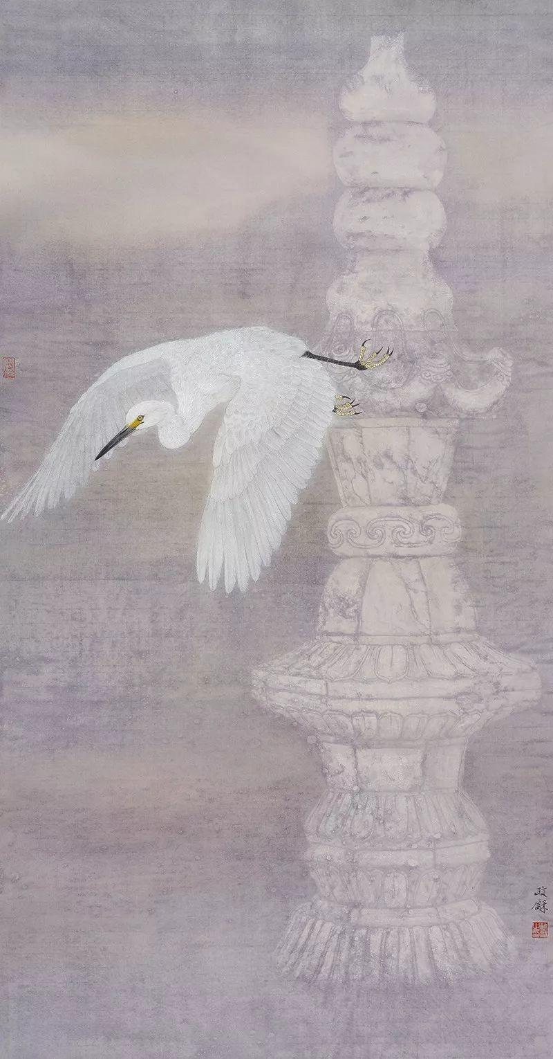 画工笔画的人,天生有一种亲近自然的性格.