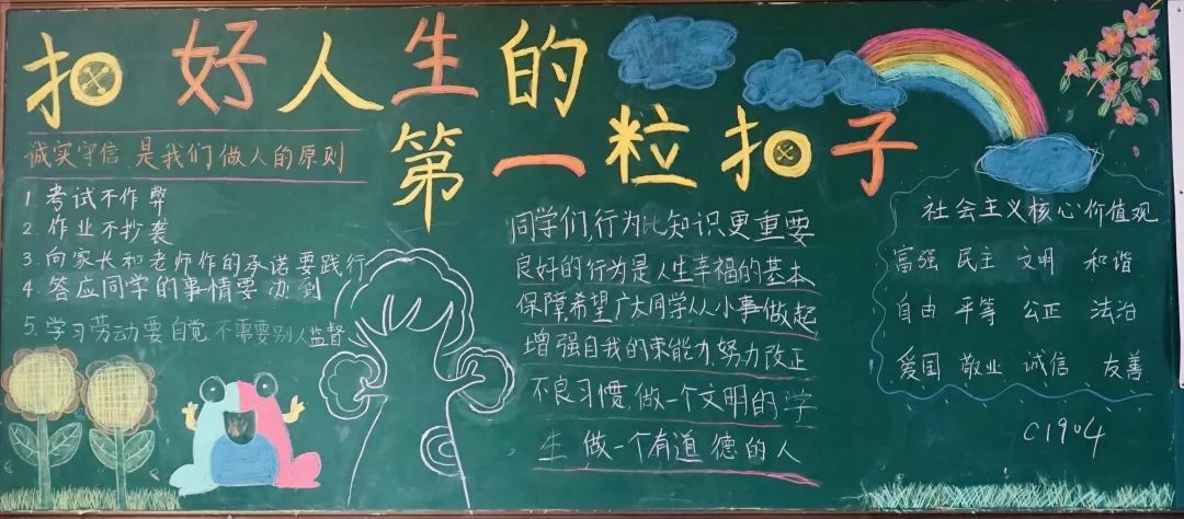 长沙市第六中学开展"扣好人生第一粒扣子"主题班会和黑板报评比活动