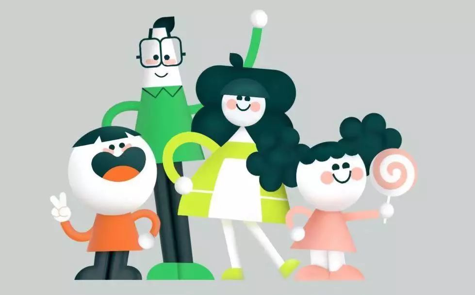 同时,换了新logo的央视少儿 还设计了 四款不同颜色的吉祥物 人物