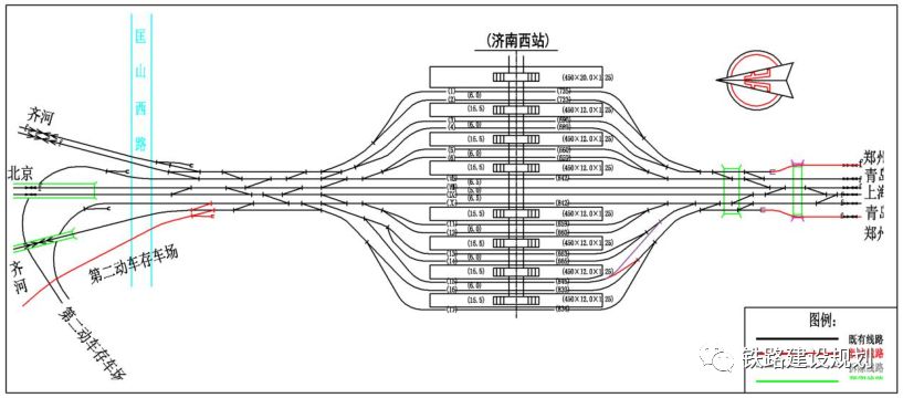 濟南西站平面佈置圖▼