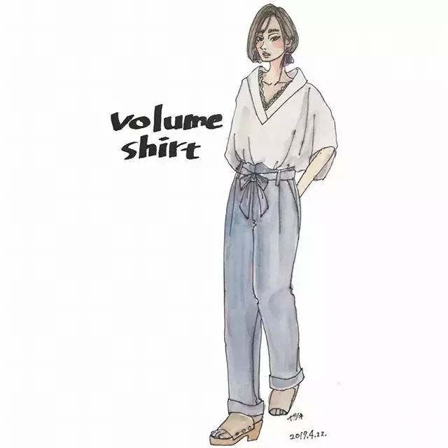 日本插画师natsuki以独特的手绘风画出日本女生的时尚穿搭和男女甜蜜