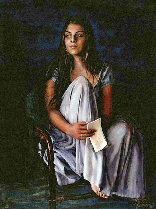 美国女艺术家人体油画中的性感女郎就问你美不美