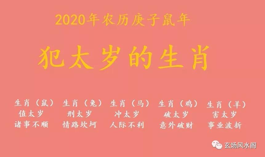 姜群2020年犯太歲的生肖鼠馬兔羊雞及化太歲方法