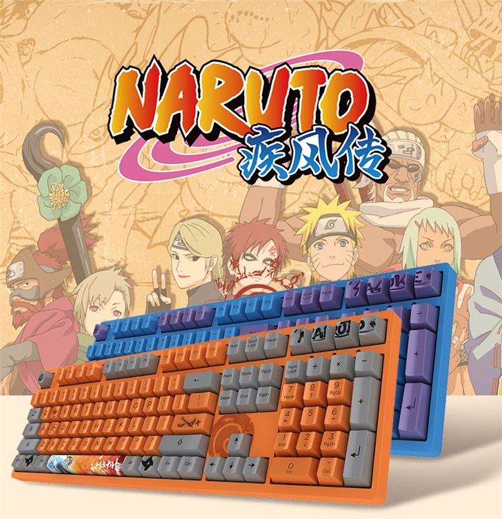 akko艾酷推出"火影忍者"主题机械键盘,佐助/鸣人两个版本